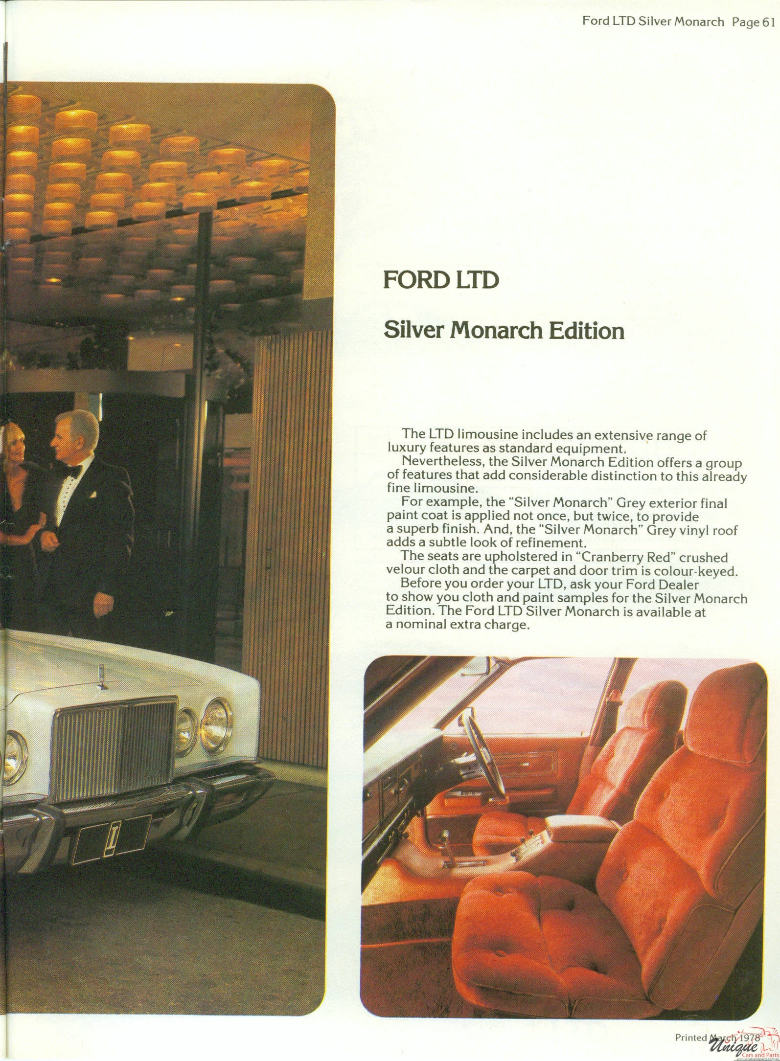1978 Ford Australia Model Range Brochure Page 2
